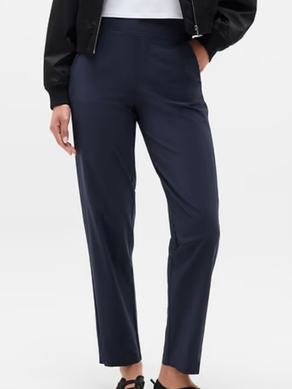 ATHLETA Brooklyn Blue Mid Rise Ankle Pant Sz 14 Retail $99.00